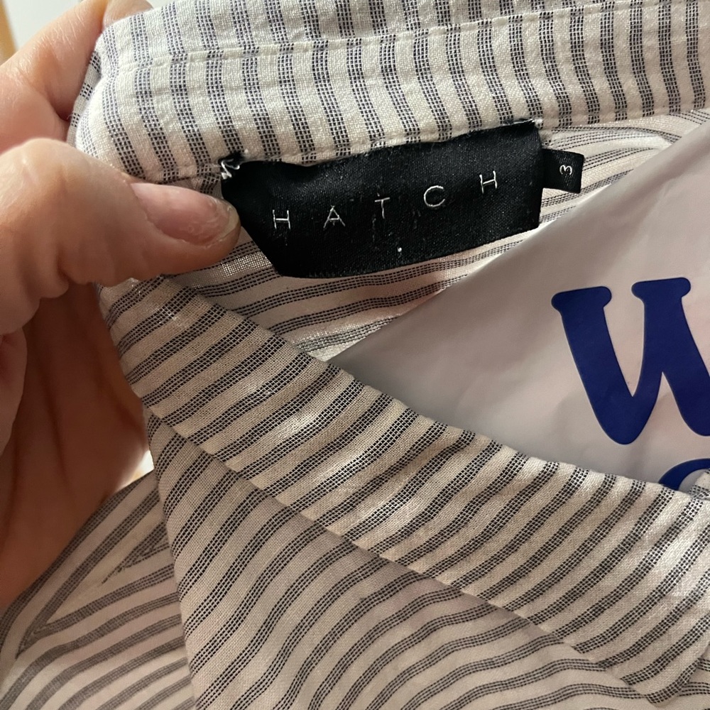 Hatch Size 3 Viscose-Linen Button Down, Lined Dre… - image 3